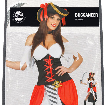 Piratenpak Dames Rood Luxe van Fiestas Guirca koop je bij Partywinkel