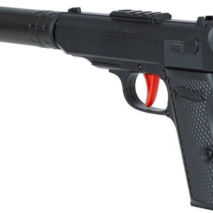 Pistool met geluiddemper 29 cm van Fiestas Guirca koop je bij Partywinkel