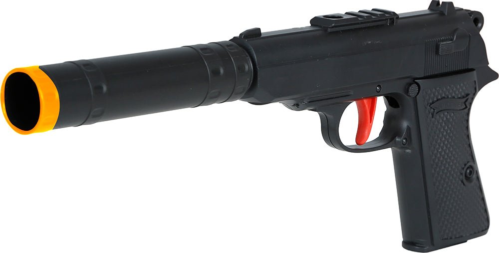 Pistool met geluiddemper 29 cm van Fiestas Guirca koop je bij Partywinkel