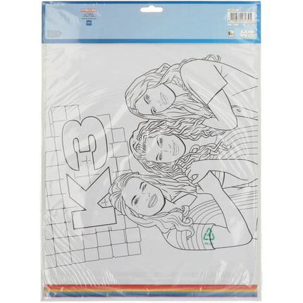 Placemats Kleurplaten K3 6st van Folat koop je bij Partywinkel