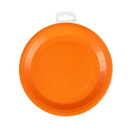 Piatti arancioni rotondi da 23 cm 8 pezzi