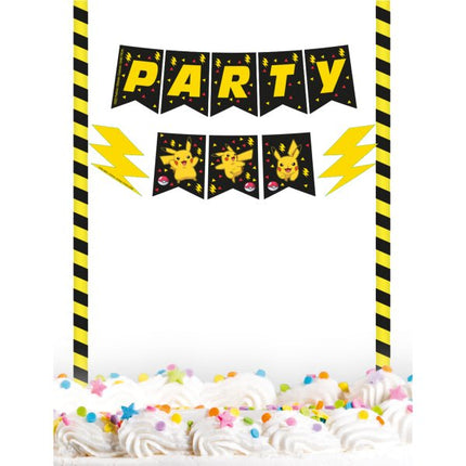 Pokemon Taarttopper Zwart Geel 25cm van Riethmueller koop je bij Partywinkel