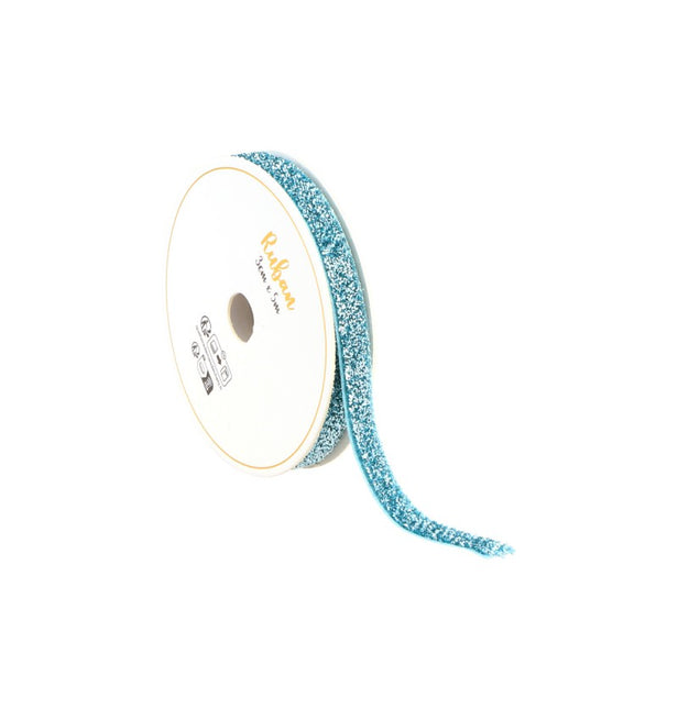 NASTRO GLITTERATO BLU POLARE 10 MM X 3 M