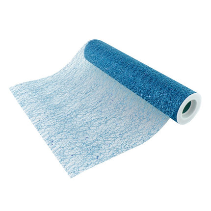 Runner da tavolo blu glitterato 5m