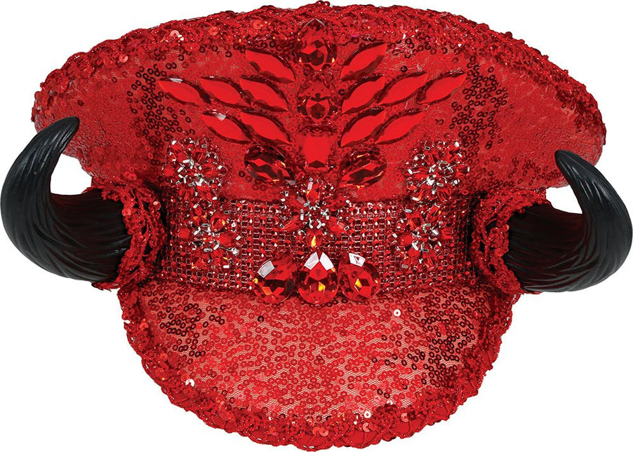Police red hat with horns, adult van Fiestas Guirca koop je bij Partywinkel