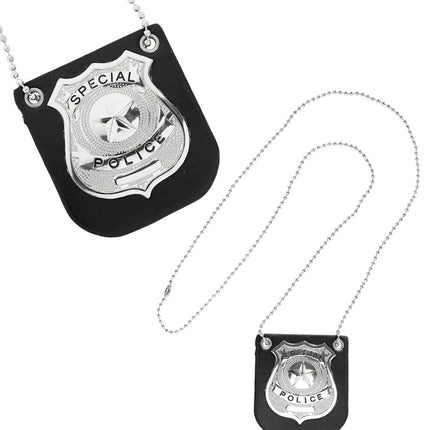 Politie Ketting Zwart Zilver van Widmann koop je bij Partywinkel