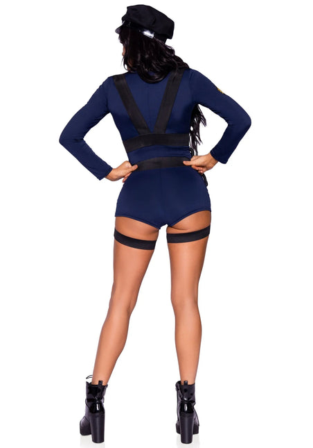 Politie Pak Blauw Dames Bodysuit Leg Avenue - Partywinkel - 714718564258