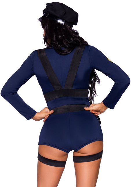 Politie Pak Blauw Dames Bodysuit Leg Avenue - Partywinkel - 714718564258