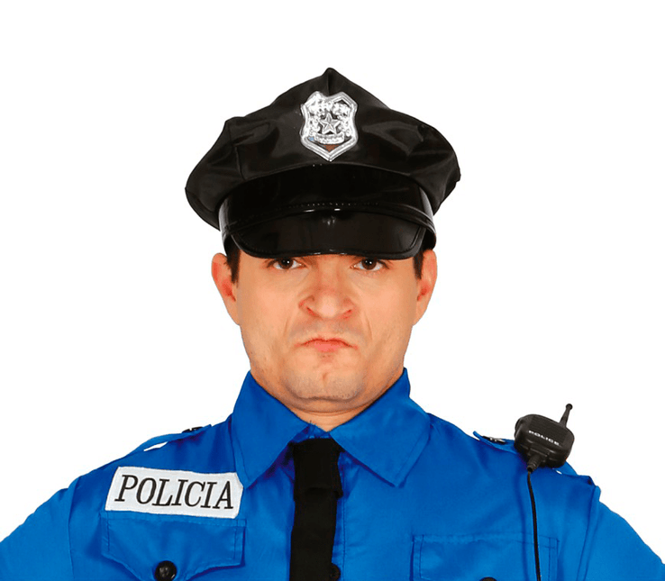 Politie Pet Heren Zwart van Fiestas Guirca koop je bij Partywinkel