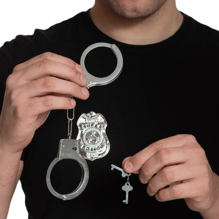 Politie Verkleedset Zilver 3 delig van Partychimp koop je bij Partywinkel