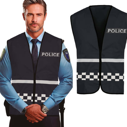 Politie Vest Zwart van Fiestas Guirca koop je bij Partywinkel