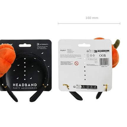 Pompoen Haarband Zwart Oranje van Partydeco koop je bij Partywinkel