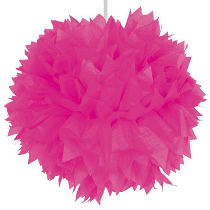 Pompon Fuchsia 30cm van Folat koop je bij Partywinkel