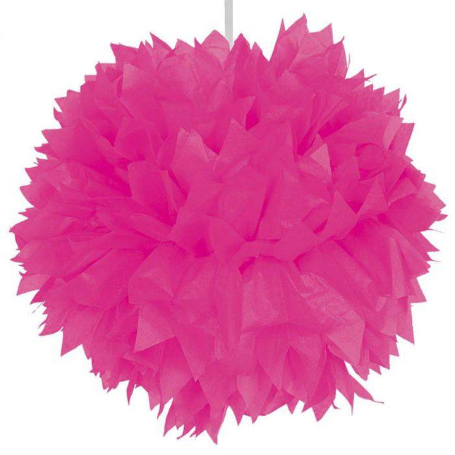 Pompon Fuchsia 30cm van Folat koop je bij Partywinkel