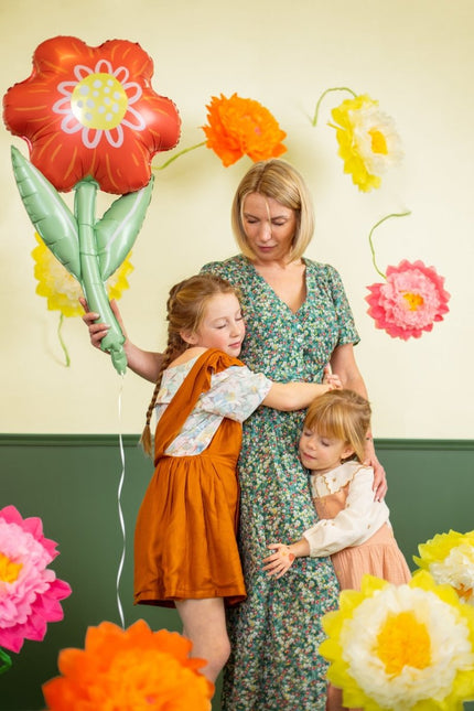Pompons Bloemen 3st van Partydeco koop je bij Partywinkel