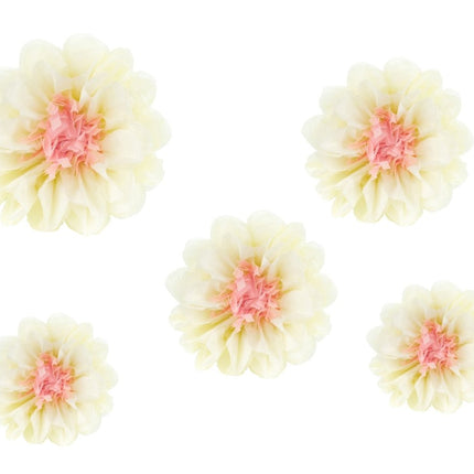 Pompons Bloemen 5st van Partydeco koop je bij Partywinkel