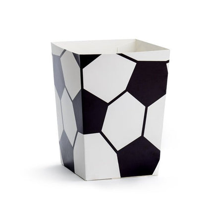 Popcorn Bakjes Voetbal 12cm 6st van Partydeco koop je bij Partywinkel