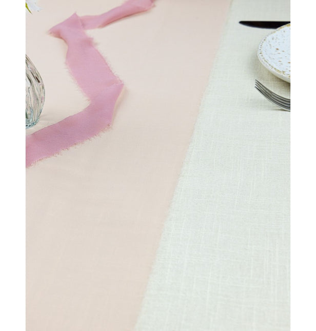 Runner da tavola rosa chiaro 5m