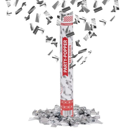 Cannone sparacoriandoli d'argento 40 cm