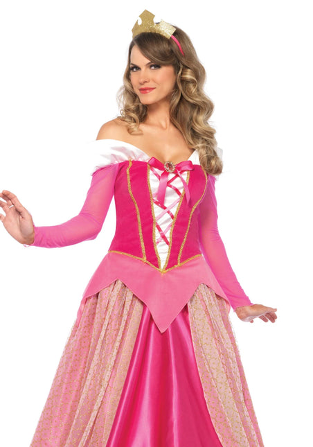 Prinses Aurora Jurk Roze Dames Leg Avenue - Partywinkel - 714718519937