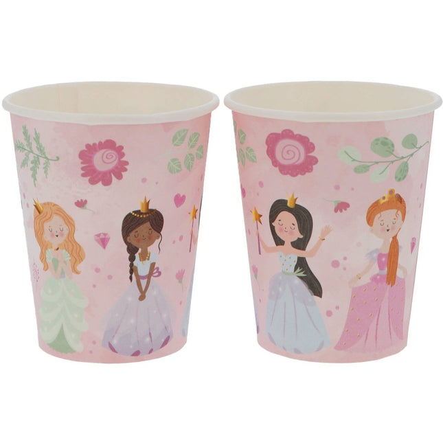 Prinsessen Beker 250ml 8st van Folat koop je bij Partywinkel