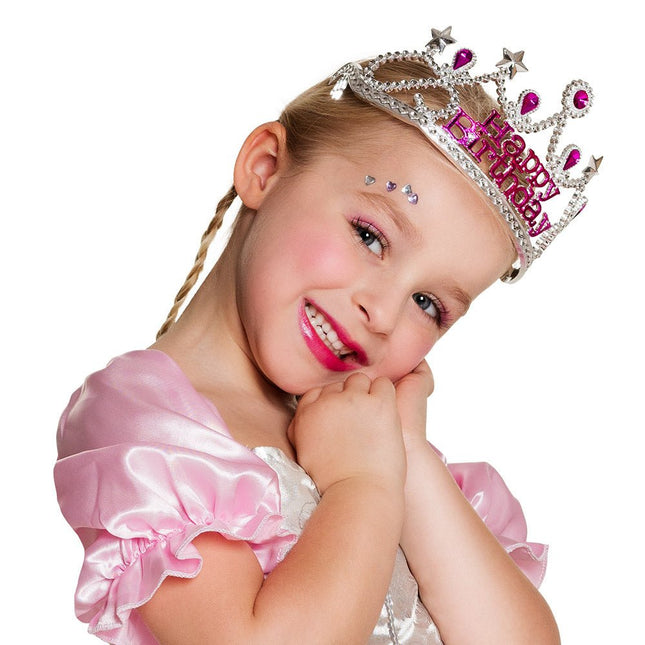 Prinsessen Haarband Happy Birthday van Boland koop je bij Partywinkel