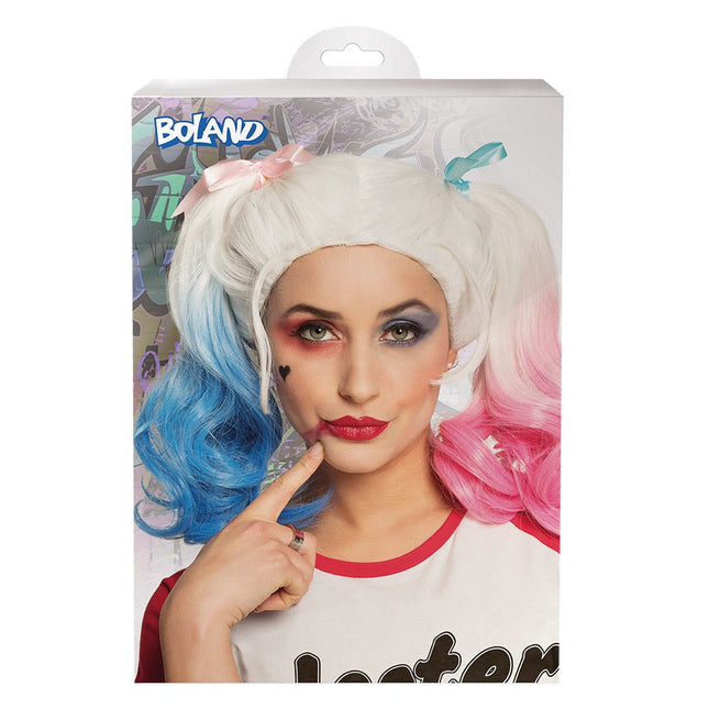 Pruik Harley Quinn van Boland koop je bij Partywinkel