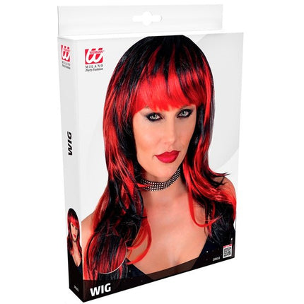 Pruik Vampier Dame Zwart/Rood van Widmann koop je bij Partywinkel