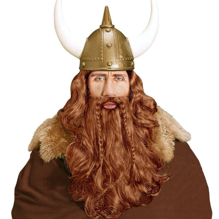 Pruik Viking Met Baard En Snor van Widmann koop je bij Partywinkel