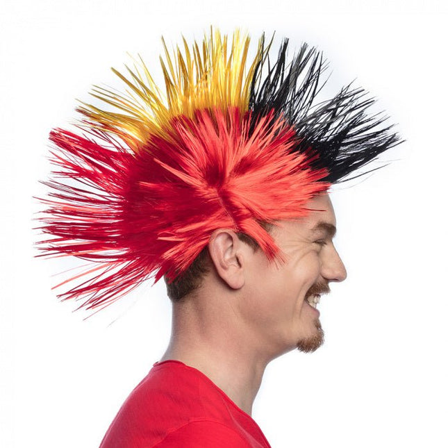 Punk Pruik Belgie van Boland koop je bij Partywinkel