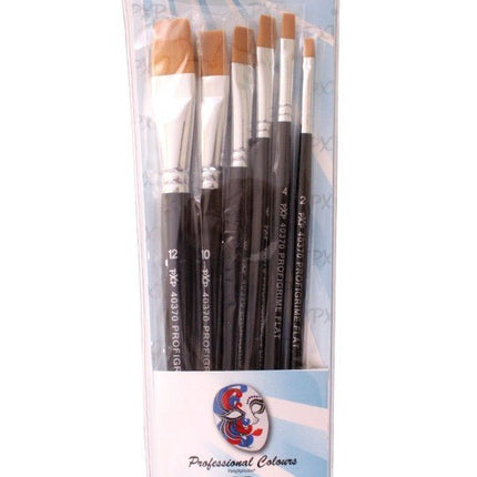 PXP 6 Brushes Flat Profigrime Synthetic Hair van PXP Professional Colours koop je bij Partywinkel