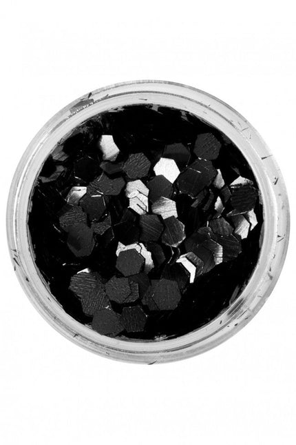 PXP Chunky Glitter Pitch Black 2,5gr van PXP Professional Colours koop je bij Partywinkel