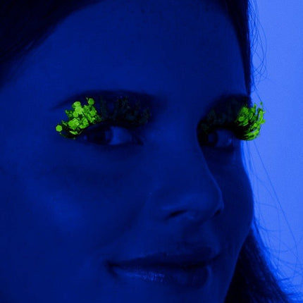 PXP Nep Wimpers Glitter UV Lime Barranquilla van PXP Professional Colours koop je bij Partywinkel