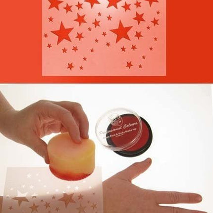 PXP Schmink Sjabloon Face Paint Sterren 12x13cm van PXP Professional Colours koop je bij Partywinkel