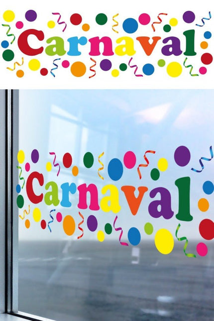 Raamsticker Carnaval 75cm van PartyXplosion koop je bij Partywinkel