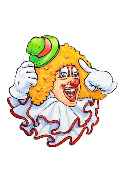 Raamsticker Clowngroene Hoed 40cm van PartyXplosion koop je bij Partywinkel