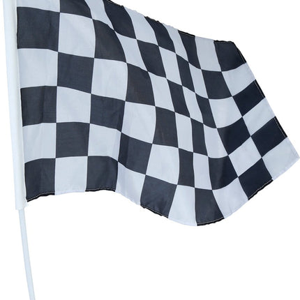 Race Vlag Zwart Wit 45x30 cm van Fiestas Guirca koop je bij Partywinkel