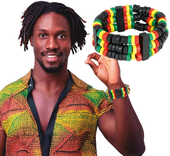 Rasta fari Armband van Fiestas Guirca koop je bij Partywinkel