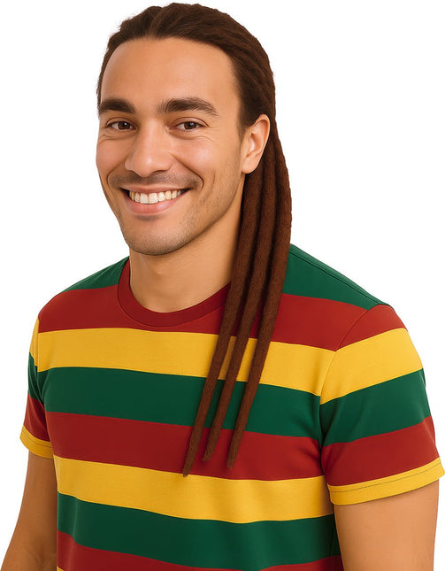 Rasta Hair Extension Bruin 50cm 3st van Fiestas Guirca koop je bij Partywinkel