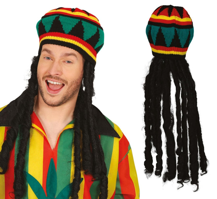 Rasta Muts Met Haar - Partywinkel - 8434077138175