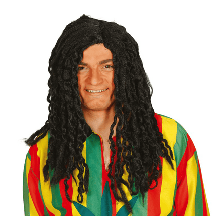 Rasta Pruik Deluxe Zwart van Fiestas Guirca koop je bij Partywinkel