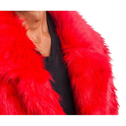 Cappotto rosso in pelliccia sintetica - Unisex