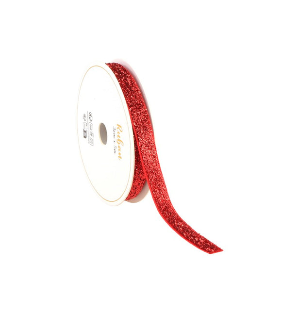 NASTRO GLITTERATO ROSSO 10 MM X 3 M