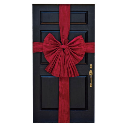 Fiocco da porta in velluto rosso 50cm x 3cm x 55cm