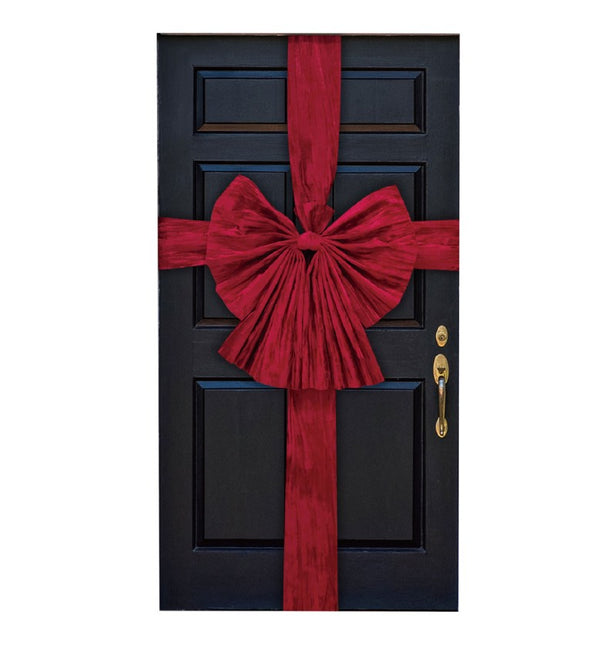 Fiocco da porta in velluto rosso 50cm x 3cm x 55cm