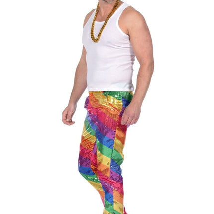Regenboog Broek Heren van Wilbers & Wilbers koop je bij Partywinkel