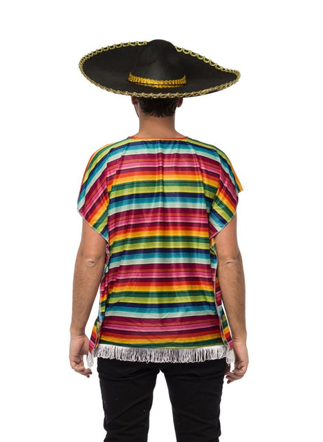 Regenboog Poncho Polyester van Partychimp koop je bij Partywinkel