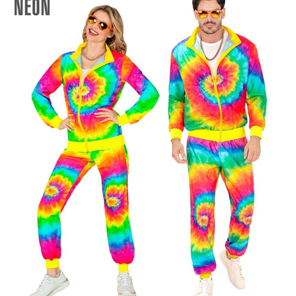 Regenboog Trainingspak Fout Tie Dye - Partywinkel - 8003558451111