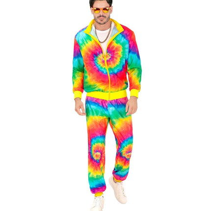 Regenboog Trainingspak Fout Tie Dye - Partywinkel - 8003558451111