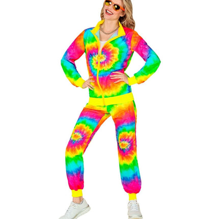 Regenboog Trainingspak Fout Tie Dye - Partywinkel - 8003558451111